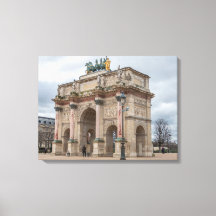 Parijse Arc du Carrousel uitzicht canvas print