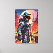 Parijse astronaut canvas afdruk (Voorkant)