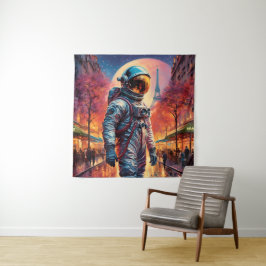 Parijse astronaut wandkleed