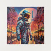 Parijse astronaut wandkleed (Voorkant)