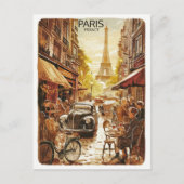 Parijse avond Tour Effiel oude straten geschenken Briefkaart (Voorkant)