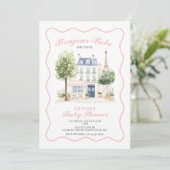 Parijse Baby shower Parijse Cafe Tea Party Kaart (Staand voorkant)