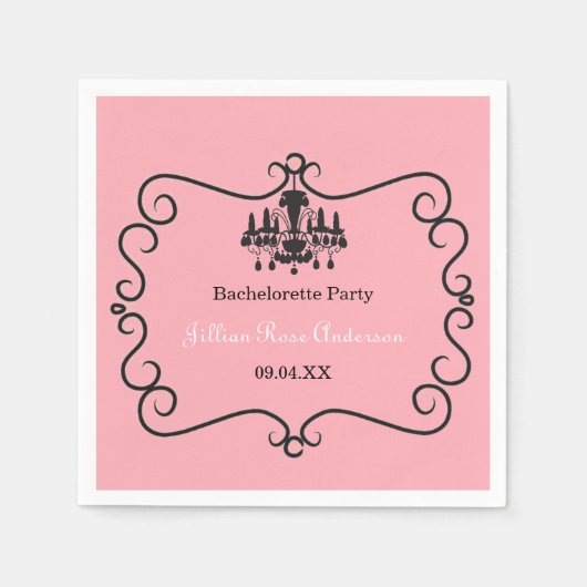 Parijse Bachelorette-feestje - servet (Voorkant)