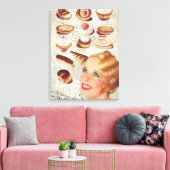 Parijse bakkerij cupcake gebak koekje canvas afdruk (Insitu (Woonkamer))