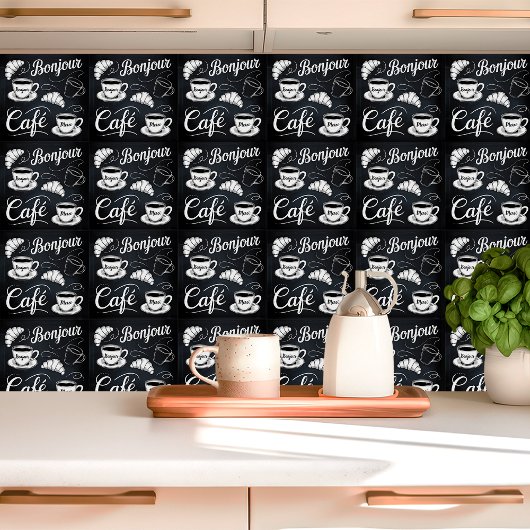 Parijse Bistro Chalkboard Café Tegeltje