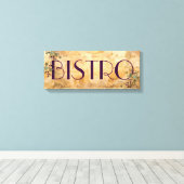 Parijse bistro teken canvas afdruk (Insitu (Houten vloer))