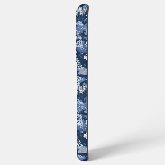 Parijse Blauwe Toile patterned stof Samsung Galaxy Hoesje (Achterkant horizontaal)