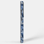 Parijse Blauwe Toile patterned stof Samsung Galaxy Hoesje (Rechterkant)