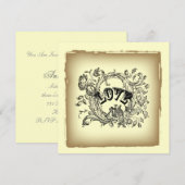 Parijse bloei wervelt Victoriaans vrijgezellenfees Kaart (Voorkant / Achterkant)