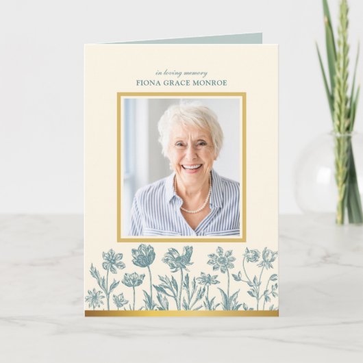 Parijse bloemen foto gedenkteken gevouwen programm programma (Voorkant)