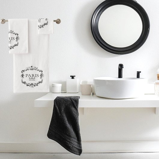 Parijse bloemenmarkt bad handdoek