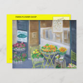 PARIJSE BLOEMENWINKEL BRIEFKAART (Voorkant / Achterkant)