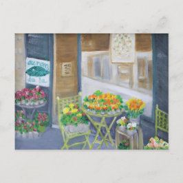 PARIJSE BLOEMENWINKEL BRIEFKAART