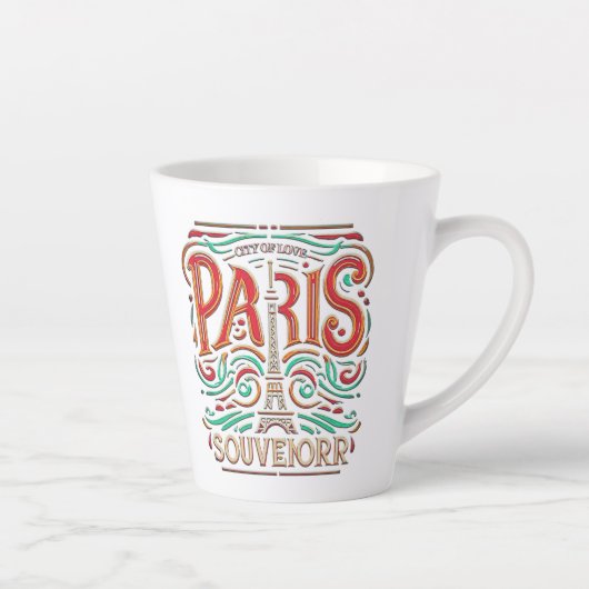 Parijse Bloom Love Symphony Latte Mok (Rechts)