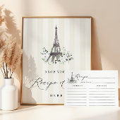 Parijse Bloom Vrijgezellenfeest Recept Kaart Teken Poster