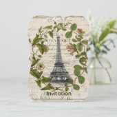 Parijse botanische kunst Paris Eiffeltoren Kaart (Staand voorkant)