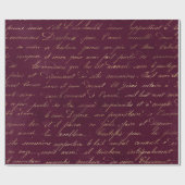 Parijse Bourgogne en goudkalligrafie Cadeaupapier (Vlak)