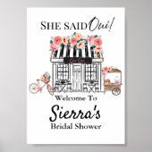 Parijse bruids douche Welkom, Franse thema Poster (Voorkant)