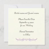 Parijse bruiloft paarse Eiffeltoren Bewaar de datu Save The Date (Achterkant)