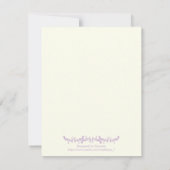 Parijse bruiloft paarse Eiffeltoren op ivoor RSVP (Achterkant)