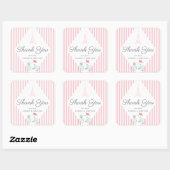 Parijse bruiloft vierkante sticker (Vel)