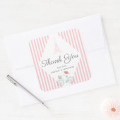 Parijse bruiloft vierkante sticker (Envelop)