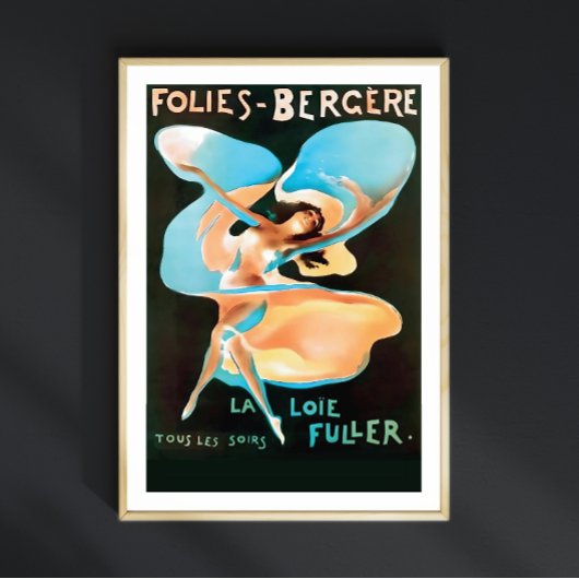  Parijse Cabaret, Folies Bergere, Showgirl Poster
