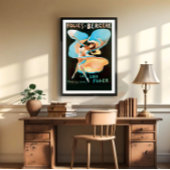  Parijse Cabaret, Folies Bergere, Showgirl Poster