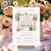 Parijse Cafe Afternoon Baby shower Kaart