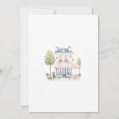 Parijse Cafe Afternoon Vrijgezellenfeest Kaart (Achterkant)