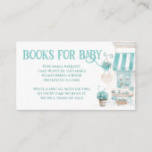 Parijse Café Bonjour Bebe Baby shower Boek Informatiekaartje (Voorkant)
