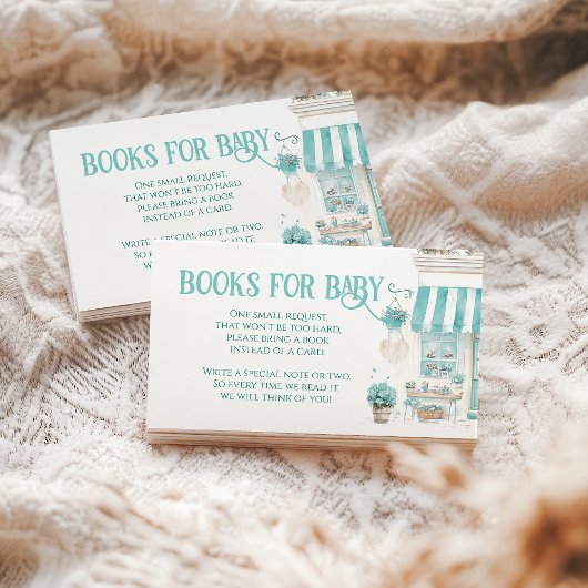 Parijse Café Bonjour Bebe Baby shower Boek Informatiekaartje