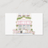 Parijse Cafe Bonjour Bebe Roze Baby shower Informatiekaartje (Achterkant)