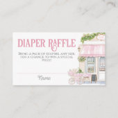 Parijse Cafe Bonjour Bebe Roze Baby shower Informatiekaartje (Voorkant)