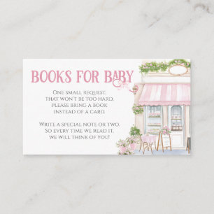 Parijse Cafe Bonjour Bebe Roze Baby shower Informatiekaartje