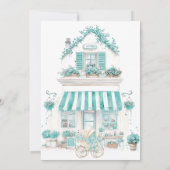 Parijse Café Bonjour Bebe thema Baby shower Kaart (Achterkant)