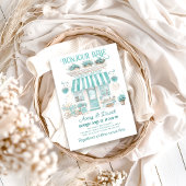 Parijse Café Bonjour Bebe thema Baby shower Kaart