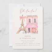 Parijse Café eerste verjaardag uitnodiging (Voorkant)