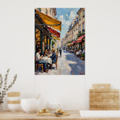 Parijse cafe leven poster (Keuken)