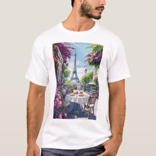 Parijse Cafe Scene T-shirt