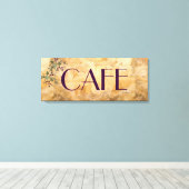 Parijse cafe teken canvas afdruk (Insitu (Houten vloer))