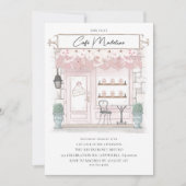 Parijse Cafe Verjaardag uitnodiging (Voorkant)