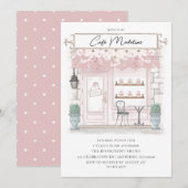 Parijse Cafe Verjaardag uitnodiging (Voorkant / Achterkant)