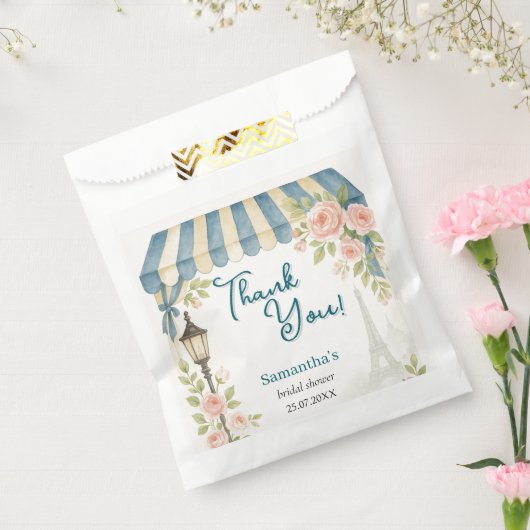 Parijse cafe zei ze oui Vrijgezellenfeest Bedankzakje (Gezegeld)