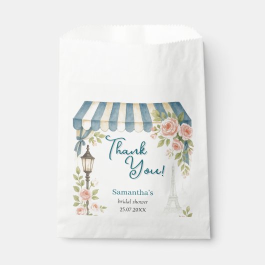 Parijse cafe zei ze oui Vrijgezellenfeest Bedankzakje (Voorkant)