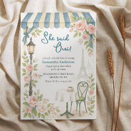 Parijse cafe zei ze oui Vrijgezellenfeest Kaart