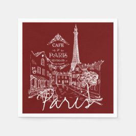 Parijse cafés servetten
