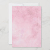 Parijse Charm Blauw & Roze Bloemen Border Bruiloft Kaart (Achterkant)