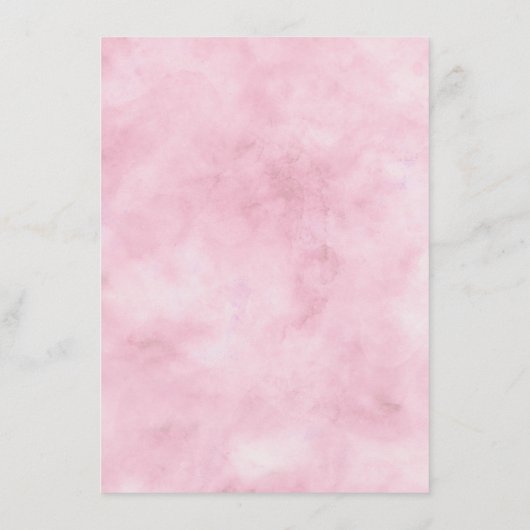 Parijse Charm Blauw & Roze Bloemen Chique Diner Menu (Achterkant)