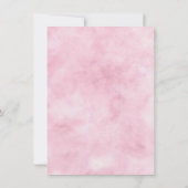 Parijse Charm Blauw & Roze Bloemen Hexagon Bruilof Kaart (Achterkant)